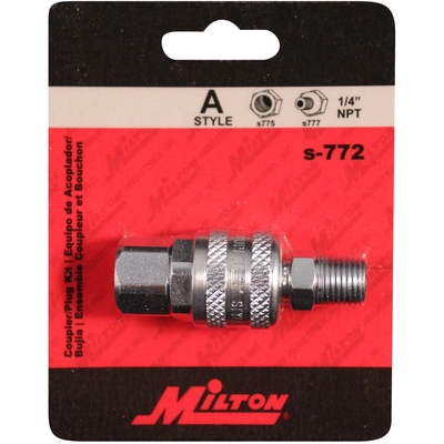 MILTON - S-772 - 1/4" NPT A-Style Coupler and Plug pa2