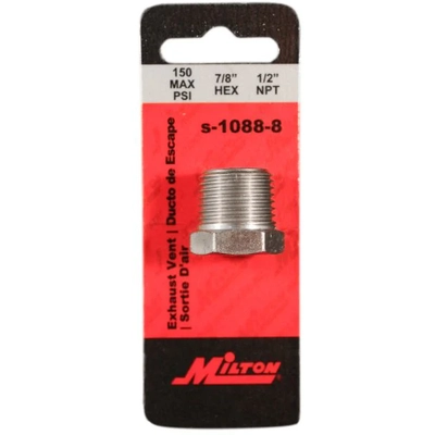 MILTON INDUSTRIES INC - 1088-8 - 1/2" NPT Breather Vent pa2