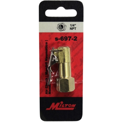MILTON INDUSTRIES INC - 697-2 - 1/4" FNPT Euro-Style Air Chuck, Clip-On pa2
