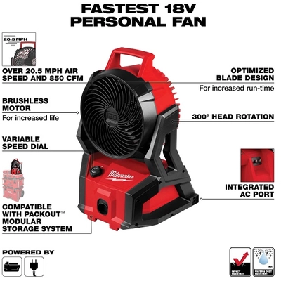 MILWAUKEE - 0818-20 - Brushless Fan pa2