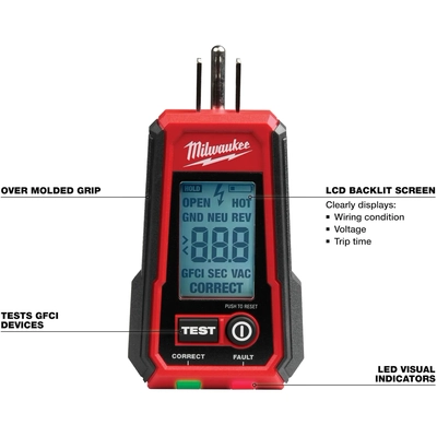 MILWAUKEE - 2224-20 - Receptacle Tester pa3
