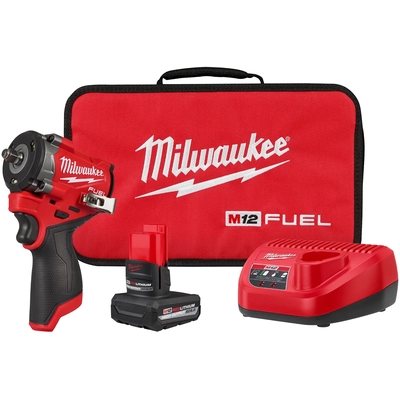 MILWAUKEE - 2562-21 - Stubby 3/8" Impact Wrench Kit pa1