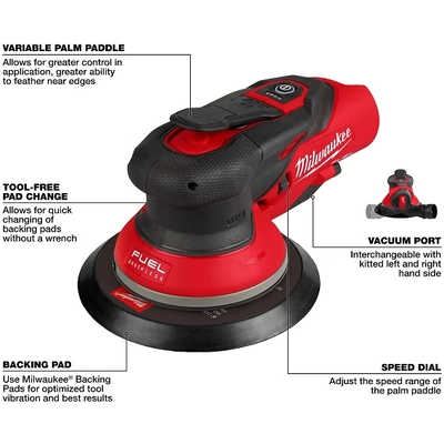 MILWAUKEE - 2584-22CX - 6" Random Orbital Sander Kit pa2