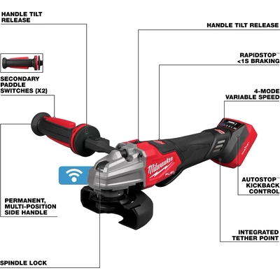 MILWAUKEE - 2986-20 - M18 Fuel Dual-Trigger Braking Grinder pa2