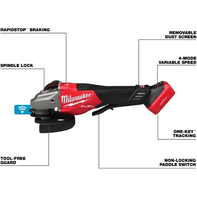 MILWAUKEE - 3672-20 - 4-1/2"-6" Variable Speed Braking Grinder pa2