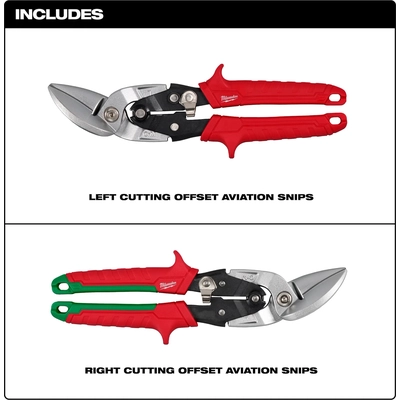 MILWAUKEE - 48-22-4553 - Offset Aviation Snip Set pa1