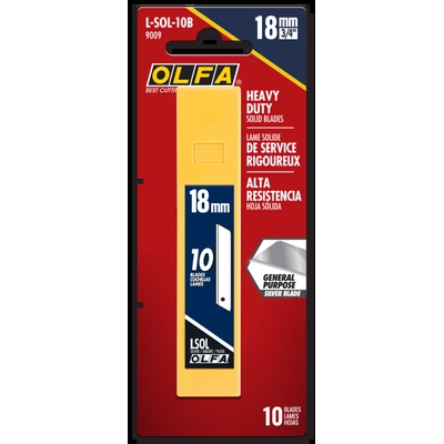 OLFA - 9009 - 18mm L-SOL-10B Solid Silver Blade pa2