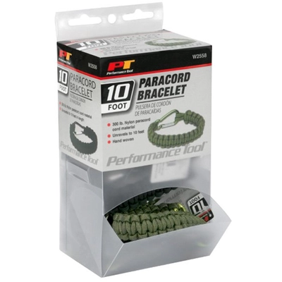 PERFORMANCE TOOL - W2558 - 9" Polyester Paracord Bracelet pa1