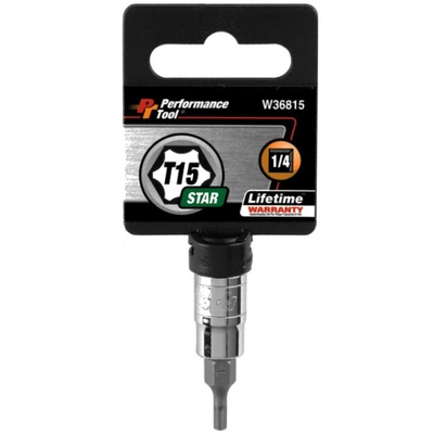 PERFORMANCE TOOL - W36815 - 1/4" Dr. T15 Star Bit Socket pa2