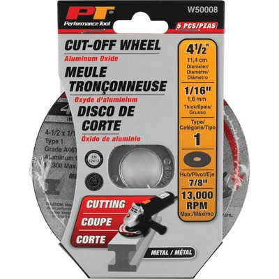 PERFORMANCE TOOL - W50008 - 4-1/2 Inch x 1/16 Inch Cut Off Wheel pa3