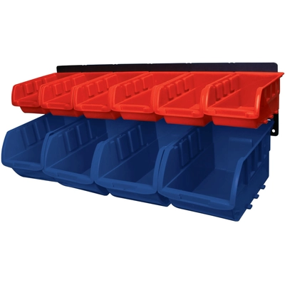 PERFORMANCE TOOL - W5190 - 10 Bin Wall Mount Storage Rack pa1