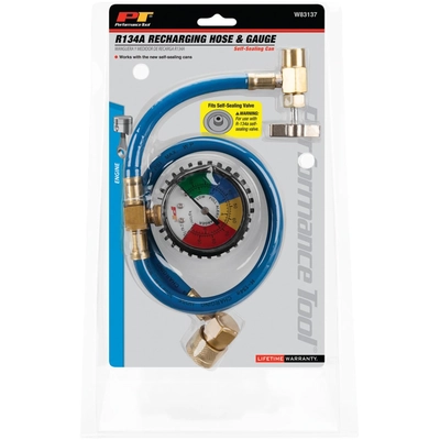 PERFORMANCE TOOL - W83137 - Recharge Hose And Gauge R134a pa2