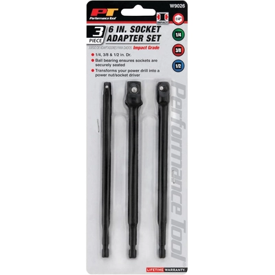 PERFORMANCE TOOL - W9026 - 6" Socket Adapter Set pa2
