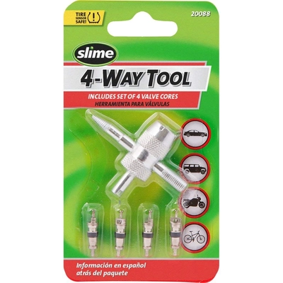 SLIME - 20088-2 - 4-Way Tire Valve Tool With Valve Cores pa1