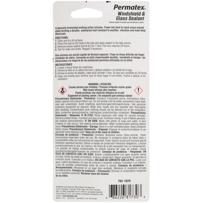 PERMATEX - 59165 - Flowable Silicone Windshield & Glass Sealer pa2