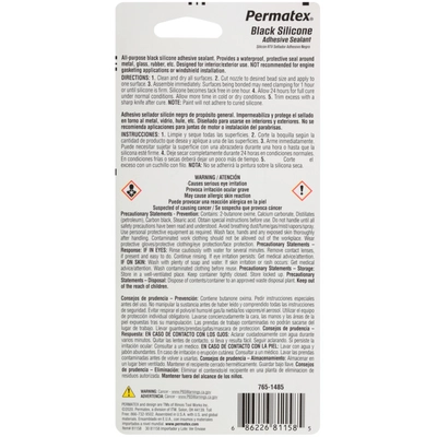 PERMATEX - 59203 - Black Silicone Adhesive Sealant pa2