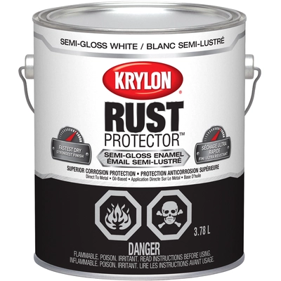 KRYLON - 469407 - Rust Paint Semi-Gloss White pa1