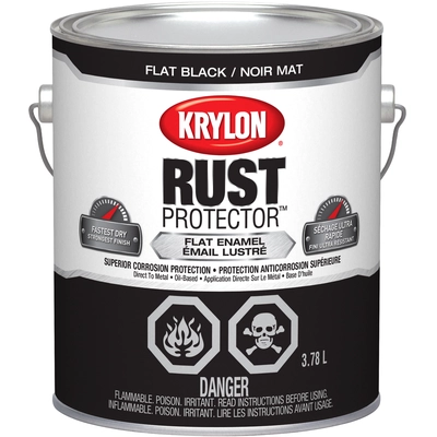 KRYLON - 469410 - Rust Paint Flat Black pa1