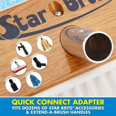 STAR BRITE - 040172 - Premium Hard Wash Brush - Synthetic Wood Block W/Bumper pa2