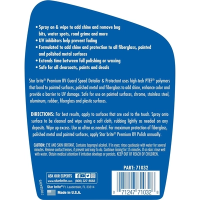 STAR BRITE - 071032 - RV Guard Speed Detailer Spray pa3