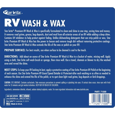 STAR BRITE - 071500N - RV Wash & Wax pa3
