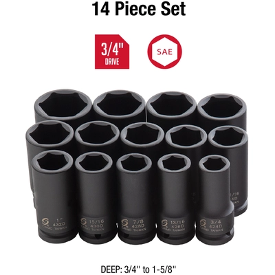 SUNEX - 4638 - Deep Impact Socket Set (14 Pieces) pa2