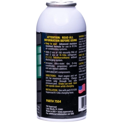 SUPERCOOL - 7554 - Oil Charge with U/V Dye 4oz pa2