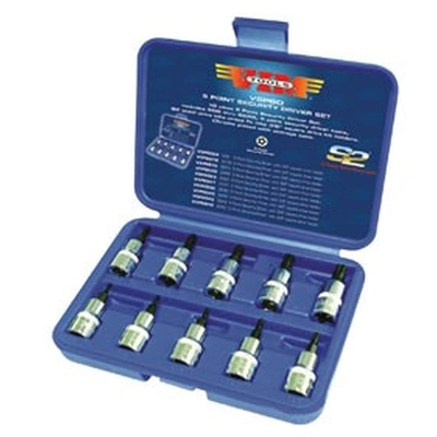 Vim Tools - V5PSD - 10-Piece 3/8" Drive 5-Point Security Driver Set pa1