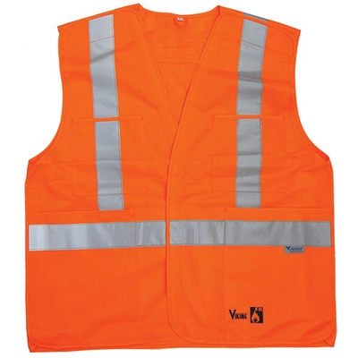 VIKING - 6136FR-L/XL - 5-Point Flame-Resistant High Visibility Tear Away Safety Vest pa1
