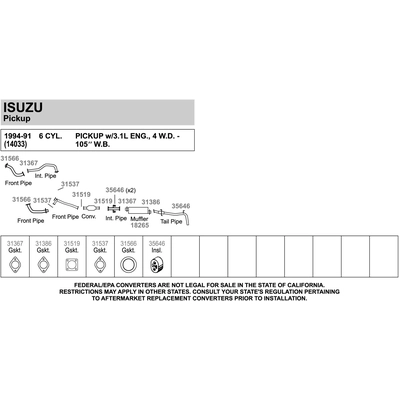 WALKER - 31519 - Exhaust Pipe Flange Gasket pa2