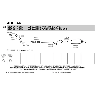 WALKER - 31529 - Catalytic Converter Gasket pa2