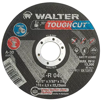 WALTER SURFACE TECHNOLOGIES - 11R042 - 4-1/2" x 3/32 Cut-Off Wheel pa2