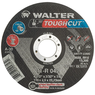 WALTER SURFACE TECHNOLOGIES - 11T042 - 4-1/2" x 3/64" Cut-Off Wheel pa1