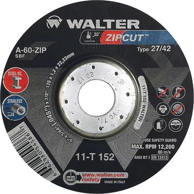 WALTER SURFACE TECHNOLOGIES - 11T152 - 5" x 3/64" Cut-Off Wheels pa1