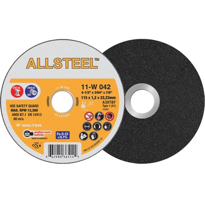 WALTER SURFACE TECHNOLOGIES - 11W042 - 4-1/2" x 3/64" Cut-Off Wheel pa1