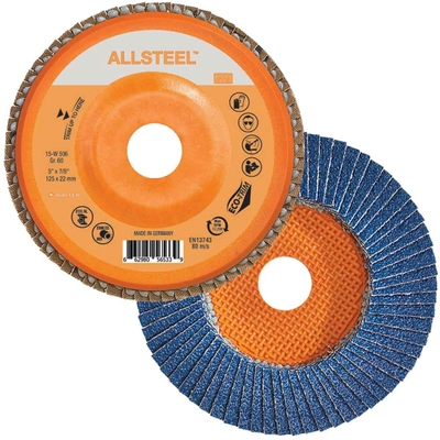 WALTER SURFACE TECHNOLOGIES - 15W506 - 5" x 7/8" All-Steel High Performance Flap Disc pa2