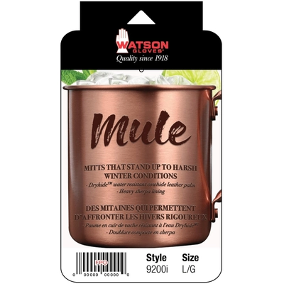 WATSON GLOVES - 9200IL - Mule Gauntlet Leather Winter Work Mitts Gloves pa2