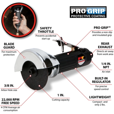 PERFORMANCE TOOL - M563DB - Air Utility Cut-Off Tool pa3
