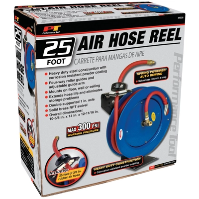 PERFORMANCE TOOL - M608 - Auto Rewind Air Hose Reel With Air Hose pa2