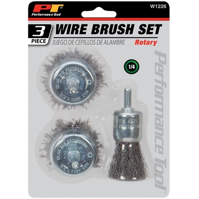 PERFORMANCE TOOL - W1226 - Rotary Wire Brush Set pa2