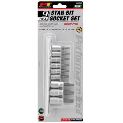 PERFORMANCE TOOL - W1385 - Star Bit Socket Set pa2