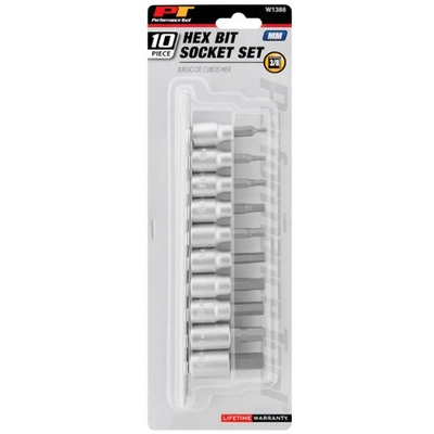 PERFORMANCE TOOL - W1388 - Dr. Metric Hex Bit Socket Set pa2