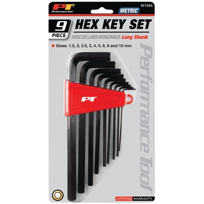 PERFORMANCE TOOL - W1394 - Metric Long Hex Key Wrench Set pa2