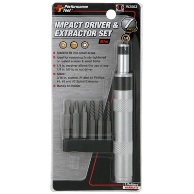 PERFORMANCE TOOL - W2503 - Hex Impact Driver & Extractor pa2