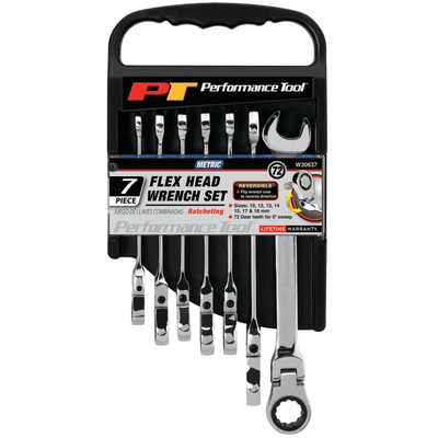 PERFORMANCE TOOL - W30637 - Met Flex Head Ratcheting Wrenches pa2