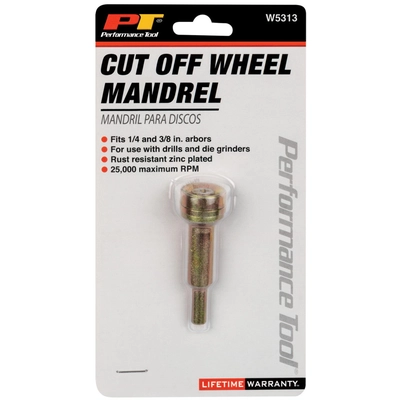 PERFORMANCE TOOL - W5313 - Cut-Off Wheel Mandrel pa2