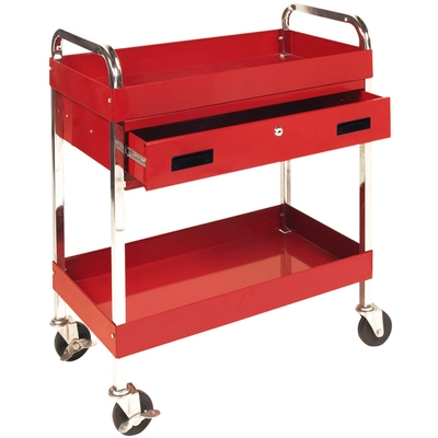 PERFORMANCE TOOL - W54004 - Two Shelf Utility Cart with Drawer pa1