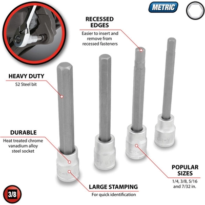 PERFORMANCE TOOL - W86022 - Brake Caliper Hex Bit Set pa3