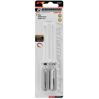 PERFORMANCE TOOL - W907 - Pocket Clip Screwdriver Set pa2