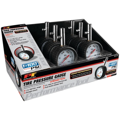 PERFORMANCE TOOL - W9106 - Round Dial Tire Pressure Gauge pa2
